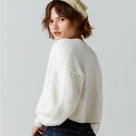 Free People, Slouchy, Chunky knit sweater. - Picture 3 of 4